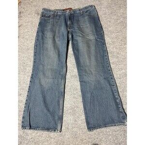 Steve & Barry's Jeans Mens 42x32 Blue Relaxed Bootcut Medium Wash Denim Casual